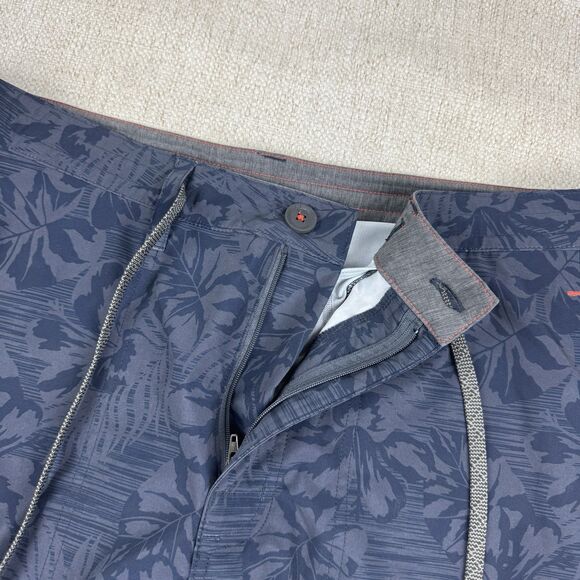 SAXX Shorts Mens 34 Land To Sand 2N1 Lined Ballpark Pouch Drawstring Blue Floral - Picture 2 of 12